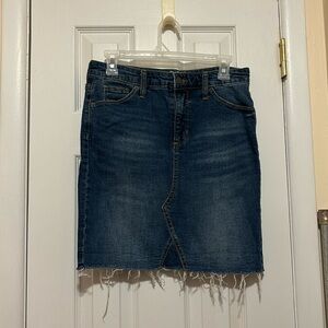 Above Knee Length Jean Skirt